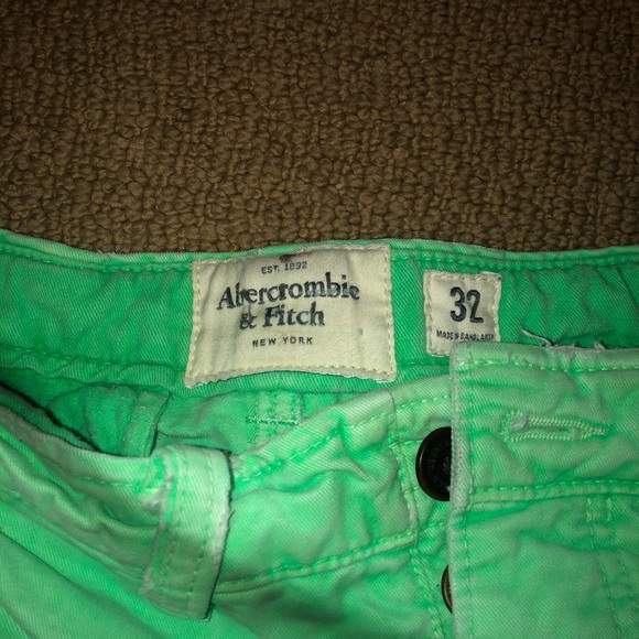 Neon Green Abercrombie Shorts - Picture 3 of 3